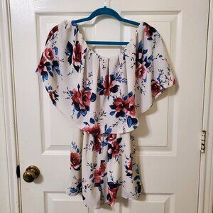 Women's Spring Summer Floral Romper Size Small